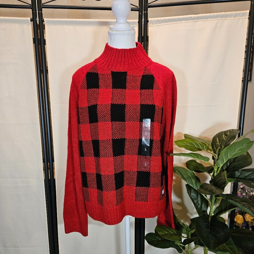 NWT Tommy Jeans sweater red and black size Large